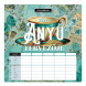 LIZZYCALENDAR FALINAPTÁR LEMEZ NAGY 29x29 ANYU TERVEZŐJE SCRAPBOOK STYLE