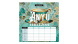 LIZZYCALENDAR FALINAPTÁR LEMEZ NAGY 29x29 ANYU TERVEZŐJE SCRAPBOOK STYLE