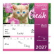 LIZZYCALENDAR HŰTŐMÁGNES NAPTÁR 2 HETI CICÁK