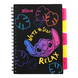 Spirál notesz B5 100lapos Disney Black Stitch Relax