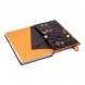 Pukka Pad notesz (A5, 192old. vonalas), Bloom Black, virágos