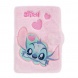 CoolPack Notesz Disney Stitch Fluffy mágnes záras plüss Pink