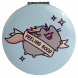 Puckator kompakt tükör, fém, 4-féle, Unikornis Pusheen Macska (4)