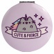 Puckator kompakt tükör, fém, 4-féle, Unikornis Pusheen Macska (4)