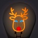 Legami villanykörte alakú világító dísz, USB-vel tölthető, rénszarvasos karácsonyi