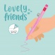 Legami zselés toll, cicás, rózsaszín tintával, Lovely Friends STATIONERY