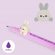 Legami zselés toll, nyuszi figurával, lila tintával, Lovely Friends STATIONERY