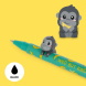 Legami zselés toll, gorilla figurával, fekete tintával, Lovely Friends STATIONERY (6)
