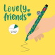Legami zselés toll, gorilla figurával, fekete tintával, Lovely Friends STATIONERY (6)