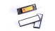 Durable névkitűző Clip card (17x67 mm), mágnessel