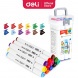 DELI Color Emotion Sketch Marker 12 db-os kétvégű kerek és vágott heggyel, háromszög test, alkoholos