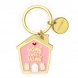 Legami fém kulcstartó, rózsaszín házikó, Enamel ON THE GO