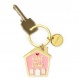 Legami fém kulcstartó, rózsaszín házikó, Enamel ON THE GO