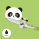 Legami zselés toll, radírozható, panda, fekete tintával STATIONERY