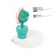 Puckator mini ventilátor, USB töltővel, cserepes virág