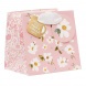BSB ajándéktasak (14x14x6 cm) rózsaszín, apró fehér virágos (6)