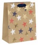 BSB Glick ajándéktasak (26x31,5x13,5 cm) kraft, csillagos (5)