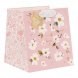 BSB ajándéktasak (18x20x18 cm) rózsaszín, apró fehér virágos (6)