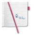 Sigel Jolie notesz, vonalas 9,5x15cm, gumipánttal, fuchsia pink