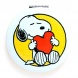 Puckator kompakt tükör, fém, 4-féle, Snoopy &amp; Woodstock - Peanuts