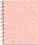 Miquelrius spirálfüzet, A5, 120 lap, négyzethálós, színregiszteres, keményfedeles, Rose