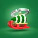 Metalmorphose CHOCLI kulcstartó, szánkó fenyőfával karácsonyi