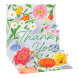 Popshots képeslap, négyzet, virágcsokor, Floral, Thank You