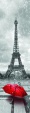 Mapcards 3D könyvjelző (21x5,5 cm) Paris in red