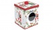 Ablakos fémdoboz 13x13x14,5cm, Joyful Santa