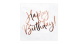PartyDeco szalvéta 33x33cm, 3-rétegű, 20db, fehér, rosegold Happy Birthday