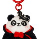 Legami kulcstartó, plüss figurával, drakula panda, Halloween (6)