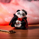Legami kulcstartó, plüss figurával, drakula panda, Halloween (6)