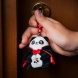 Legami kulcstartó, plüss figurával, drakula panda, Halloween (6)