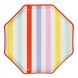 PartyDeco papírtányér (6db, 24 cm) színes csíkos