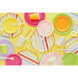 PartyDeco papírtányér (6db, 24 cm) színes csíkos