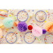 PartyDeco papírtányér (6db, 24 cm) színes csíkos