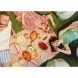 PartyDeco papírtányér (6db, 24 cm) színes csíkos