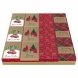 Eurowrap mini ajándékdoboz (8,5x11,5x5,8 cm) kraft, 4-féle karácsonyimintás