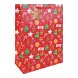 Eurowrap ajándéktasak (33x45,5x15 cm) piros, mézeskalácsos /12 kar. (5)