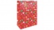 Eurowrap ajándéktasak (33x45,5x15 cm) piros, mézeskalácsos /12 kar. (5)