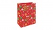 Eurowrap ajándéktasak (26,5x33x14 cm) piros, mézeskalácsos /12 kar. (5)