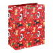 Eurowrap ajándéktasak (26,5x33x14 cm) piros, kutyás karácsonyi (6)