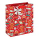 Eurowrap ajándéktasak (21,5x25x10 cm) piros, mézeskalácsos karácsonyi (6)