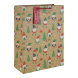 Eurowrap ajándéktasak (33x45,5x15 cm) kraft, manós karácsonyi (6)