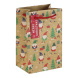 Eurowrap ajándéktasak (12,7x20,3x9 cm) kraft, manós karácsonyi (6)