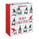 Eurowrap ajándéktasak (26,5x33x14 cm) Merry Chirstmas, manós karácsonyi (6)