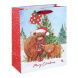Eurowrap ajándéktasak (26,5x33x14 cm) skót-felföldi marha karácsonyi (6)