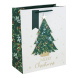 Eurowrap ajándéktasak (26,5x33x14 cm) fehér, karácsonyfás karácsonyi (6)