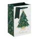 Eurowrap ajándéktasak (12,7x20,3x9 cm) fehér, karácsonyfás karácsonyi (6)