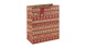 Eurowrap ajándéktasak (26,5x33x14 cm) kraft, piros mintás karácsonyi (6)